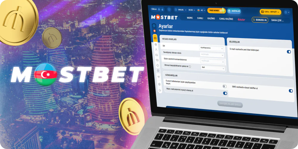 Mostbet şəxsi hesabınızdakı hesab parametrləri